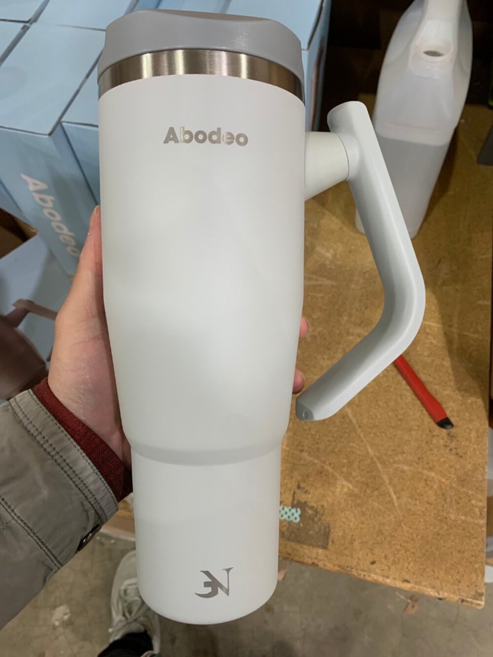 40 oz Leak Proof Insulated Coffee Tumbler (Grey -B0F74D2ZWS)